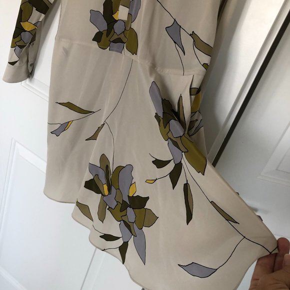 Halston asymmetrical silk dress - Picture 5 of 6